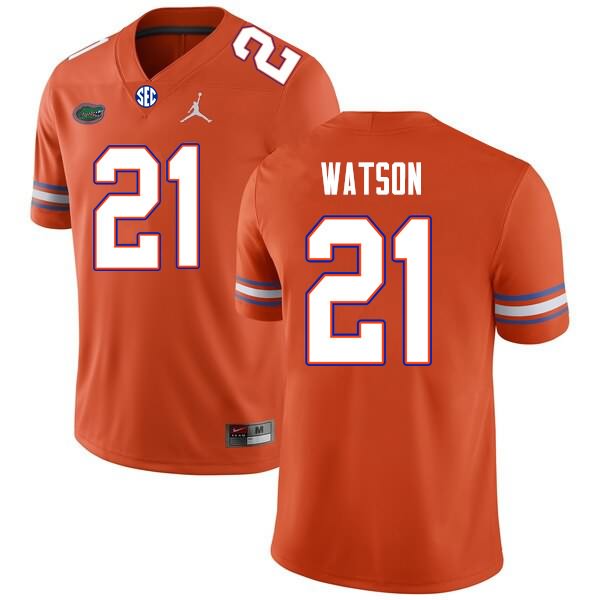 NCAA Florida Gators Desmond Watson Men's #21 Nike Orange Stitched Authentic College Football Jersey MSK3064VB